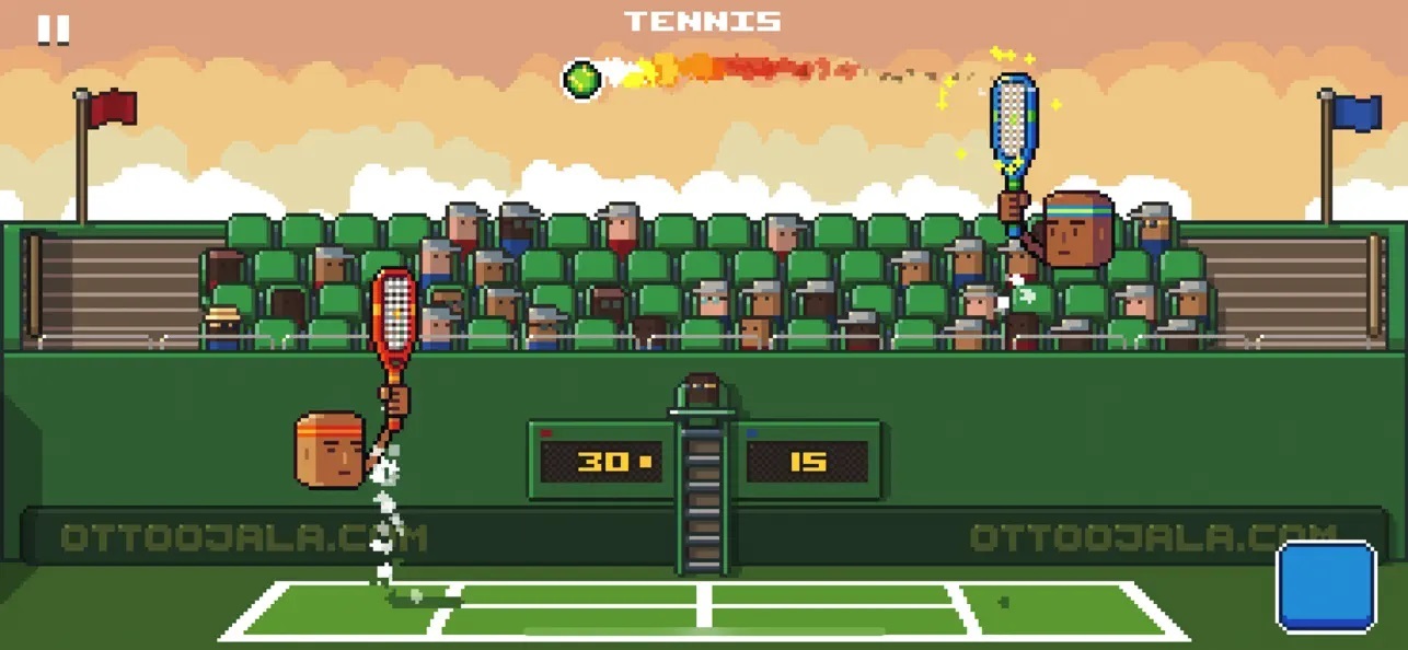 无广告、内购免费双人网球游戏《Otto's Tennis game》App Store 上架 尝试强力击球吧！