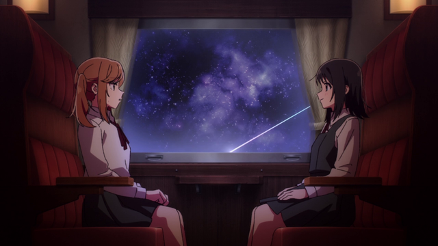 花奈朗读时，画面演出会显示她随着朗读内容而沉浸投入